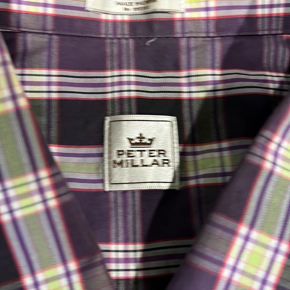 Peter Millar button-down purple size large - Picture 7 of 8